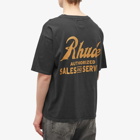 Rhude Men's Sales And Service T-Shirt in Vintage Black