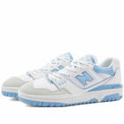 New Balance Men's BB550LSB Sneakers in Munsell White/Baby Blue