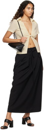 Santoni Black Leather Heels