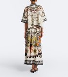 La DoubleJ Sarong printed cotton muslin wrap skirt