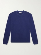 NN07 - Jett 30035 Waffle-Knit Organic Cotton Sweater - Blue