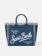 MC2 Saint Barth Vanity Indigo Canvas Shoulder Bag