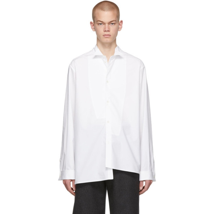 Photo: Loewe White Oversized Asymmetric Shirt