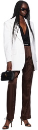 TOM FORD Brown Stretch Silk Pyjama Pants