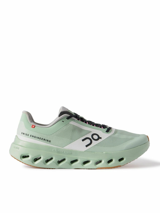 Photo: ON - Cloudsurfer Next Z5 Rubber-Trimmed Recycled-Mesh Sneakers - Green