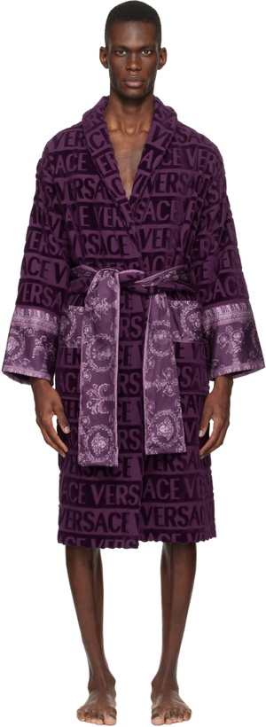 Photo: Versace Purple 'I Heart Baroque' Bathrobe