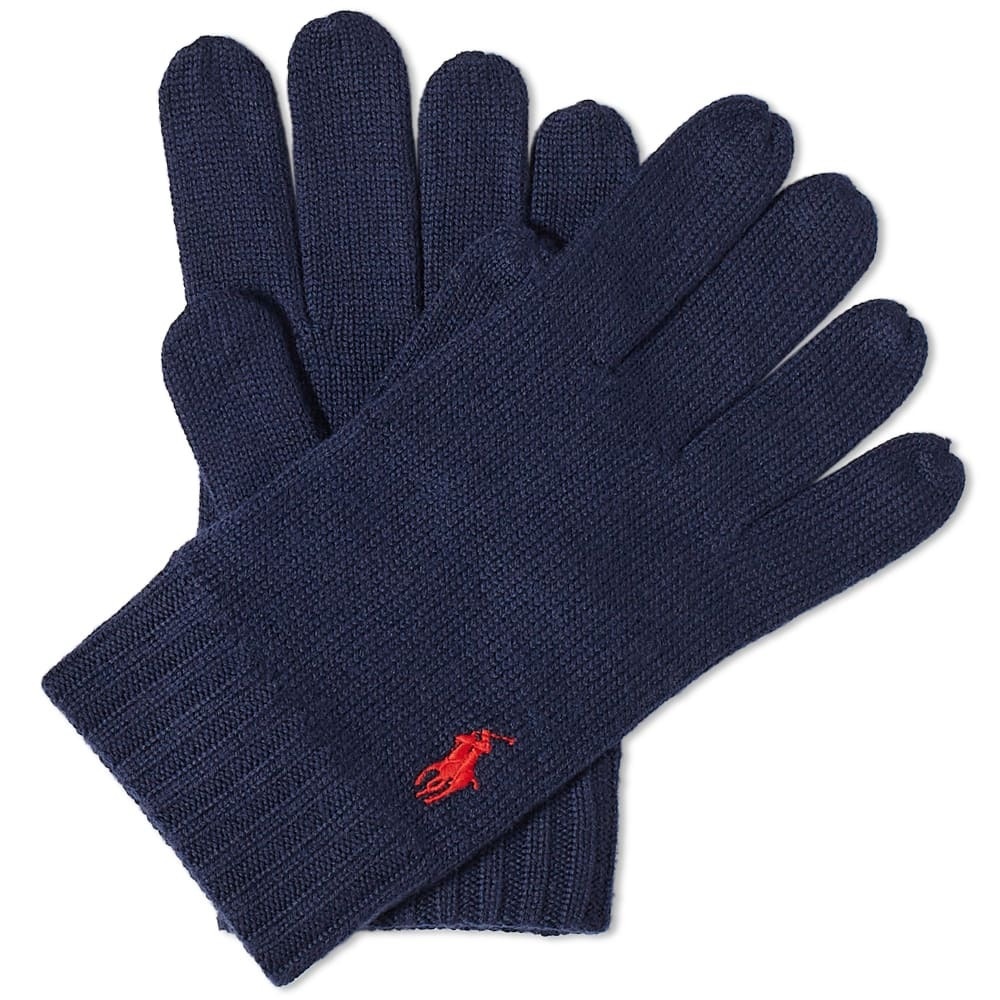 Photo: Polo Ralph Lauren Men's Merino Wool Gloves in Hunter Navy