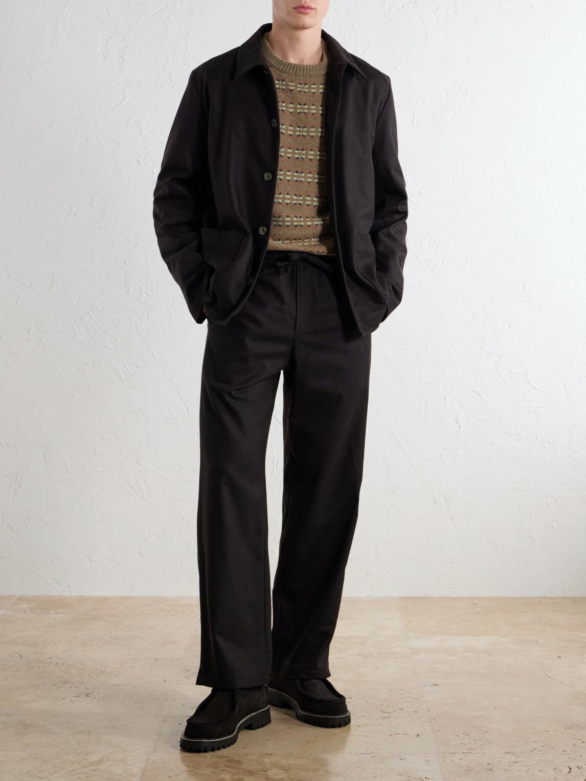 A.P.C. - Vincent Straight-Leg Wool-Blend Drawstring Trousers - Brown
