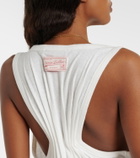 Victoria Beckham Split cotton and linen tank top