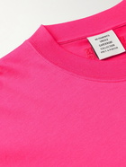 VETEMENTS - Logo-Print Cotton-Jersey T-Shirt - Pink