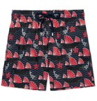 Vilebrequin - Mahina Slim-Fit Mid-Length Printed Swim Shorts - Men - Navy
