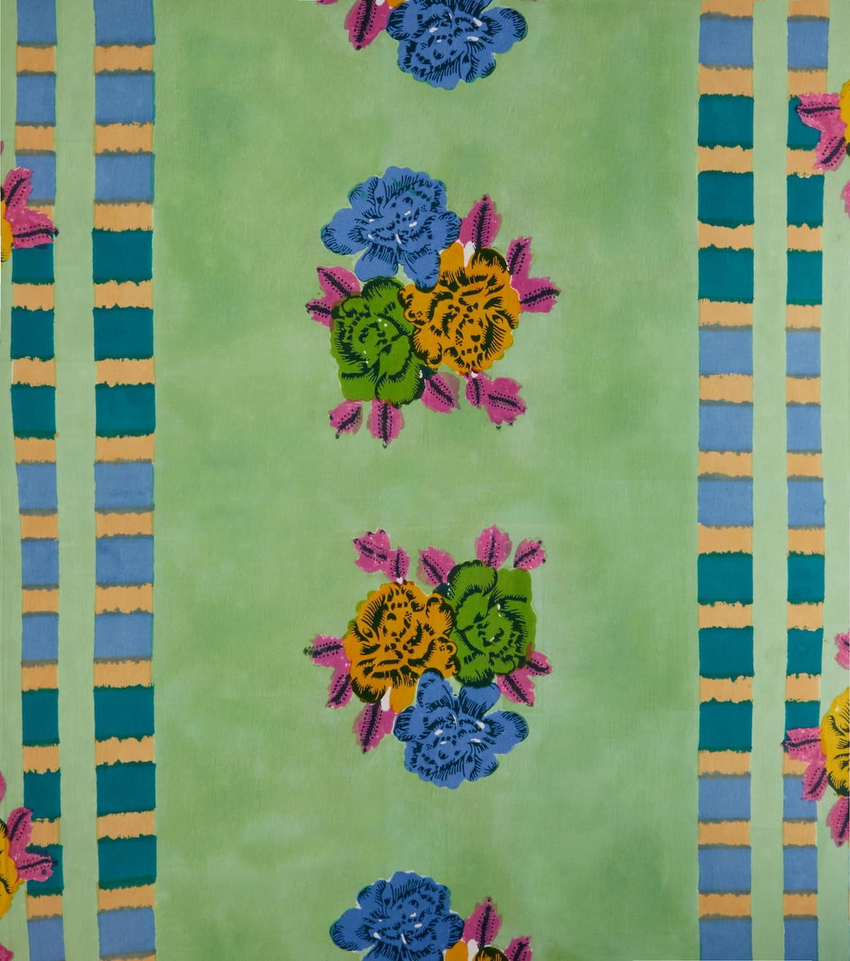 Lisa Corti Ankara Aqua Large cotton tablecloth