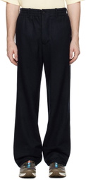 DOCUMENT Navy Heavy Wool Easy Jersey Trousers