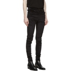 AMIRI Black Velvet Skinny Stack Jeans