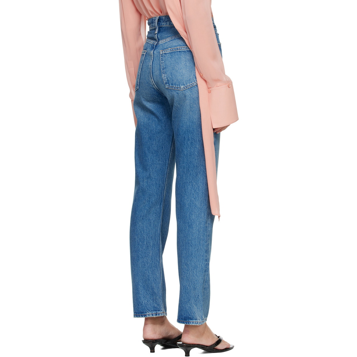 AGOLDE Blue 90's Pinch Waist High Rise Straight Jeans
