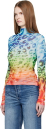 Casablanca Multicolor Long Sleeve Printed Mesh T-shirt