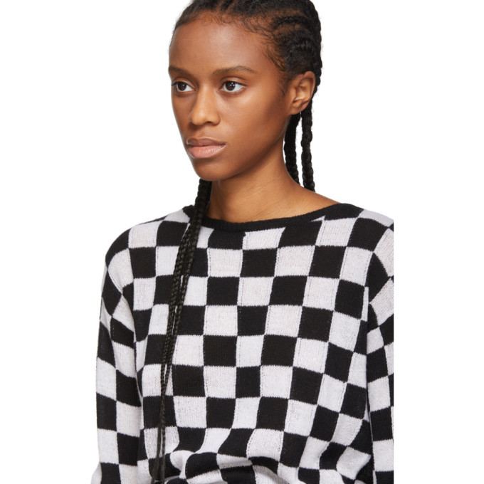 Black and white checkered sweater sale