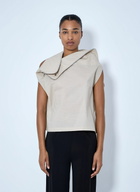 Issey Miyake Asymmetric Zip Detail Top