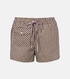 Valentino Gingham cotton poplin shorts