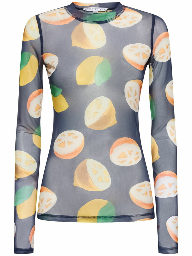 Photo: JW ANDERSON Printed Mesh Long Sleeve Top