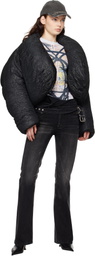 Y/Project Black Cropped Puffer Jacket