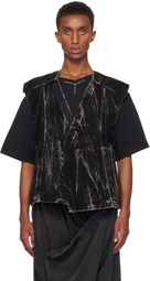 Y/Project Black Vertical Whiskers Velcro Denim Vest