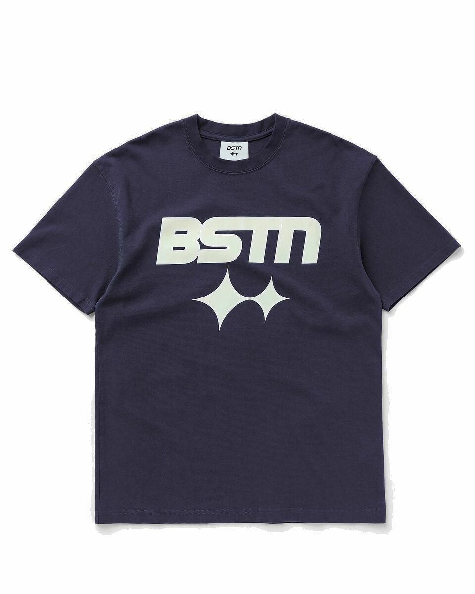 Photo: Bstn Brand Uv Reactive Heavyweight Tee Blue - Mens - Shortsleeves