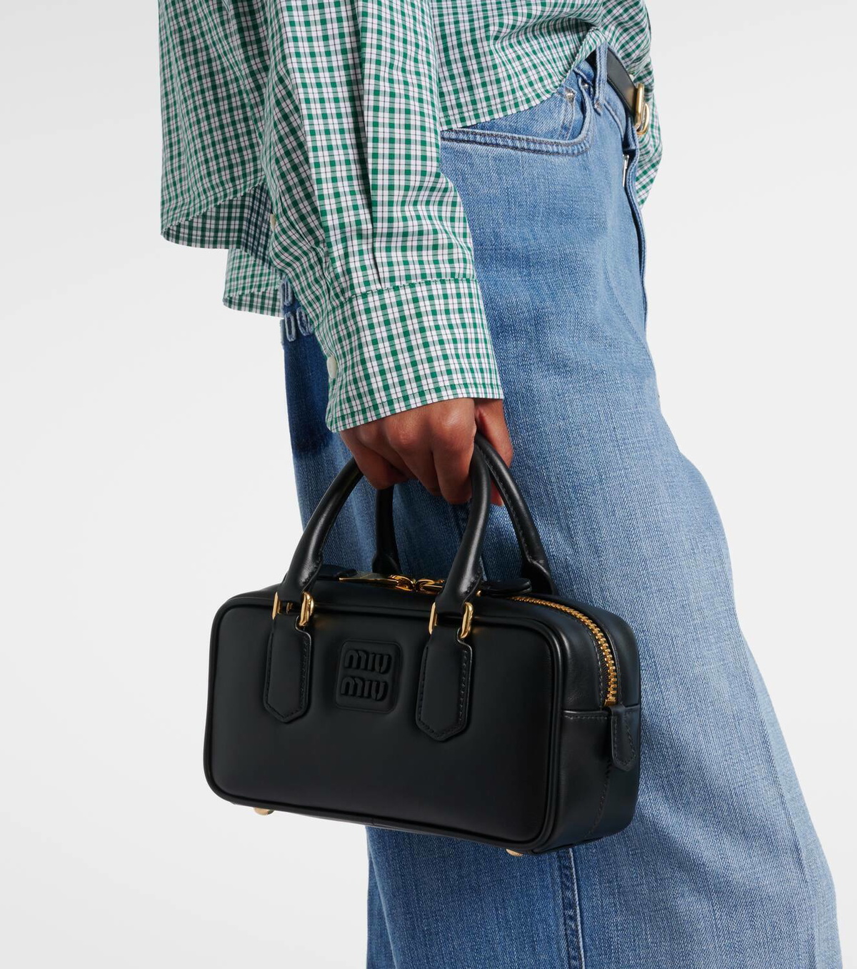 Miu Miu Arcadie leather tote bag