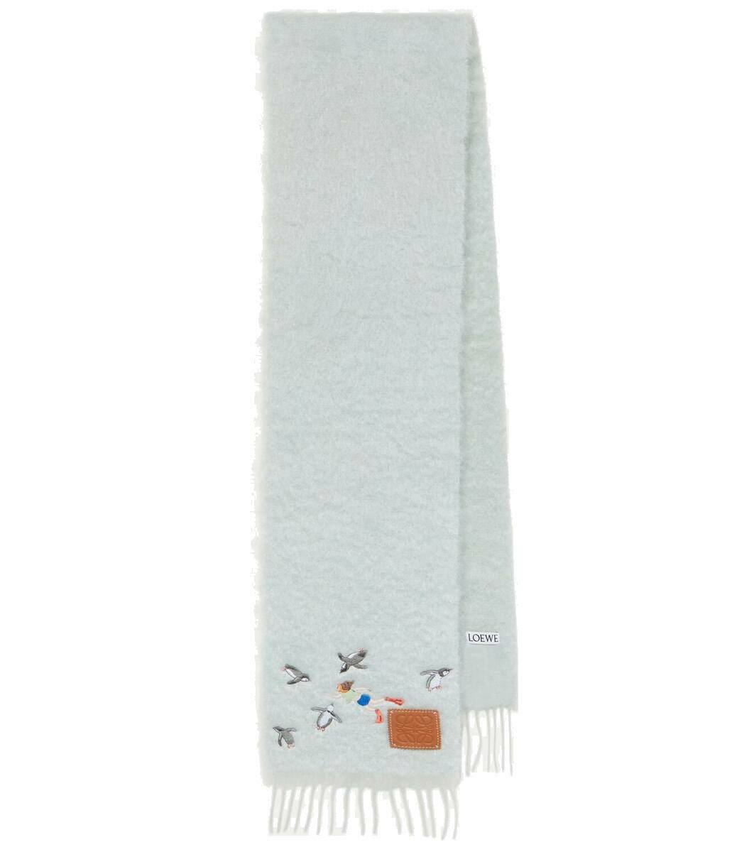Loewe x Suna Fujita wool and mohair scarf Loewe