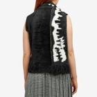 Charles Jeffrey Women's Fluffy Scarf Vest in Black/White