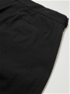 LE 17 SEPTEMBRE - Straight-Leg Cotton-Blend Faille Trousers - Black