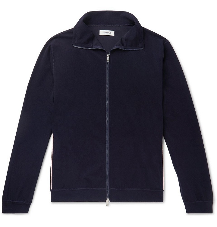 Photo: nonnative - Cyclist Piped Tech-Jersey Track Jacket - Navy