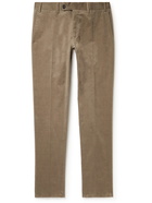Canali - Slim-Fit Stretch-Cotton Corduroy Suit Trousers - Neutrals