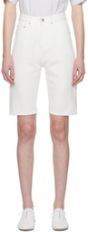 Nothing Written White 'Half White' Denim Shorts