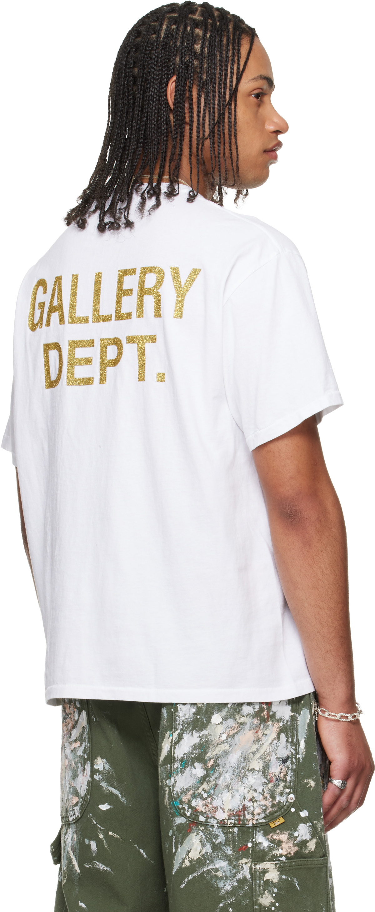 Gallery Dept. White GD Logo Dusty T-shirt