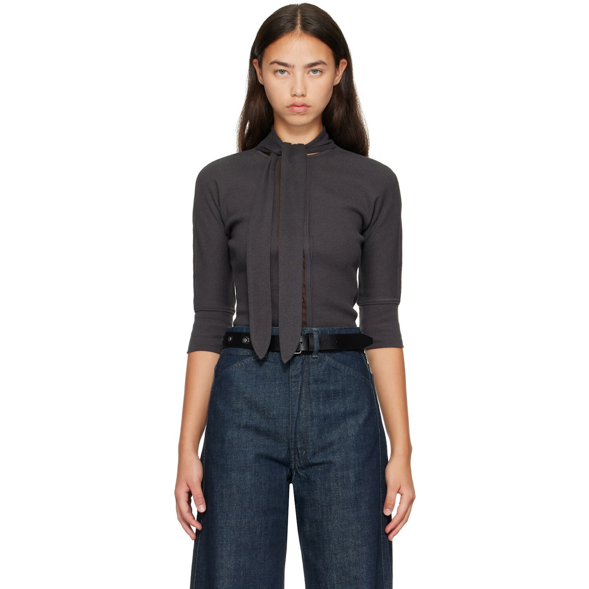 LEMAIRE Gray Ascot T-shirt