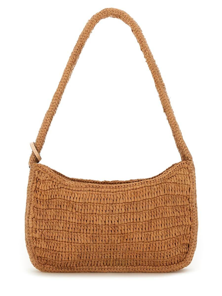 Manebi Raffia Shoulder Bag