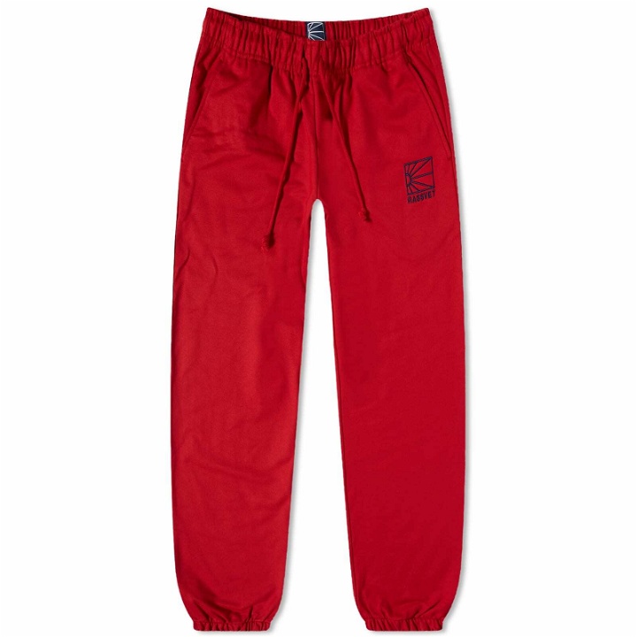 Photo: PACCBET Men's Logo Sweat Pants in Dark Red