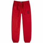 PACCBET Men's Logo Sweat Pants in Dark Red