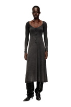 Diesel Midi dress in faded ribbed jersey - Dresses Womens in Grey