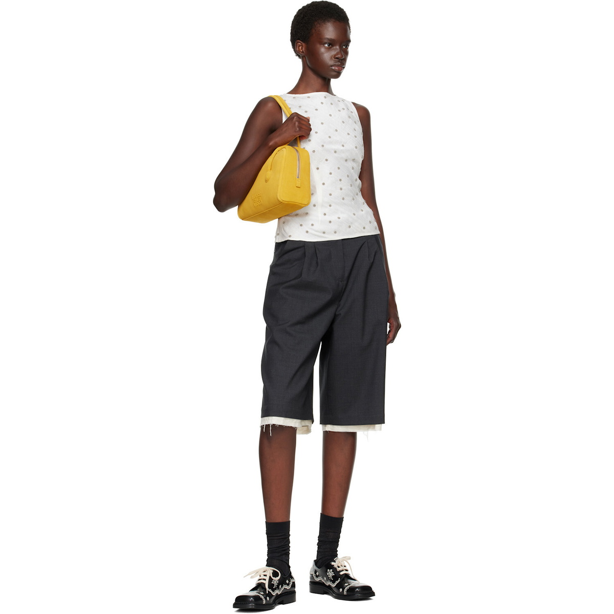 MARGESHERWOOD Yellow Soft Boston Small Bag