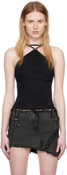 Dion Lee Black Pierced Tank Top