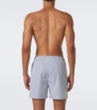 Saint Laurent Cassandre striped cotton poplin boxers