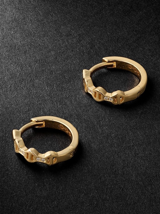 Photo: HOORSENBUHS - Gold Diamond Hoop Earrings