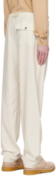 Agnona Off-White Drawstring Trousers