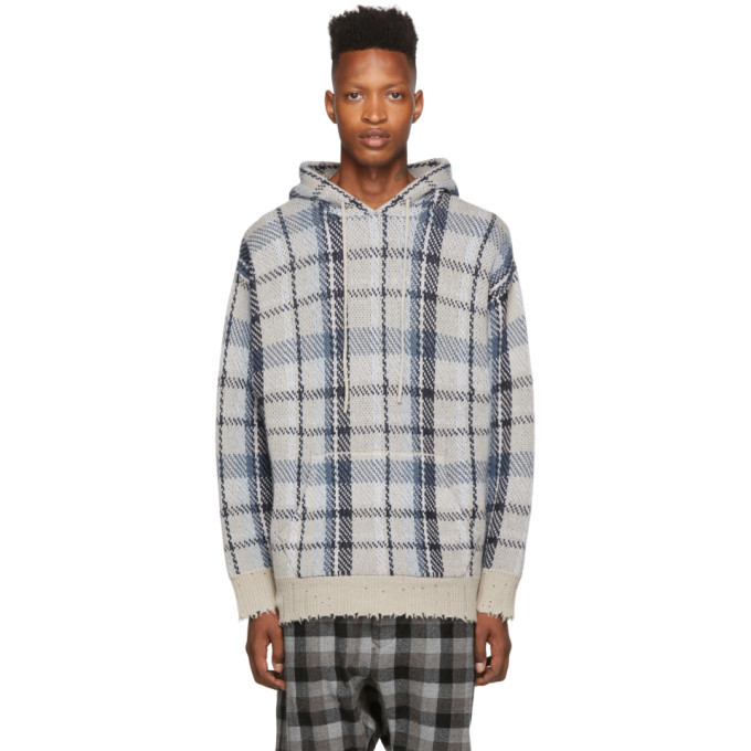 R13 Beige Plaid Hoodie R13