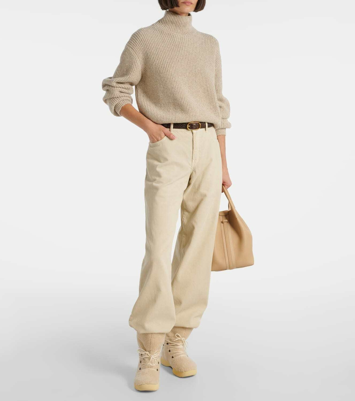Loro Piana Shearling ankle boots