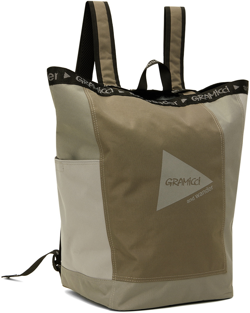and wander Beige Gramicci Edition Multi Patchwork 2Way Backpack