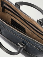 Serapian - Leather-Trimmed Stepan Monogrammed Coated-Canvas Briefcase