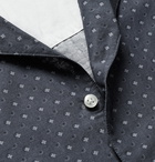 Officine Générale - Dario Camp-Collar Printed Cotton Shirt - Gray